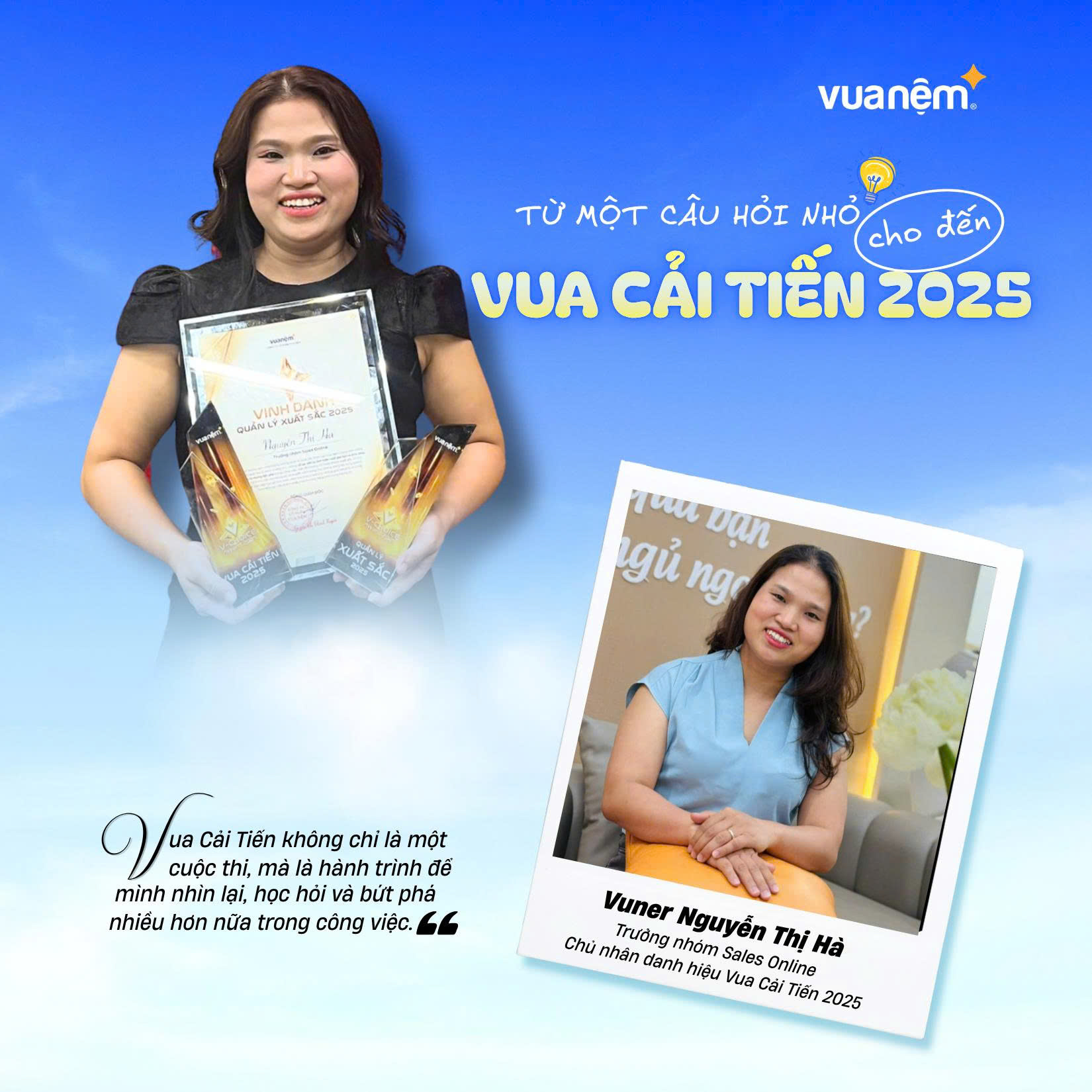 💬 CHUYỆN NGƯỜI - CHUYỆN NGHỀ | TỪ MỘT CÂU HỎI NHỎ… ĐẾN DANH HIỆU VUA CẢI TIẾN 2025